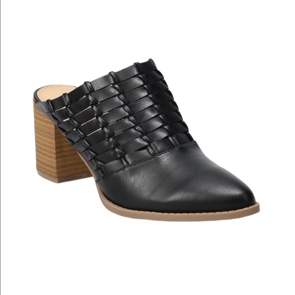 LC Lauren Conrad River Birch Mules Black Sz 7 1/2 Cowgirlcore Coastal Cowgirl